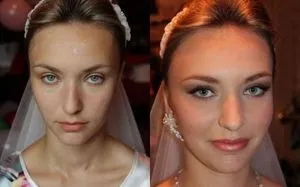 Сватба грим преди и след снимки