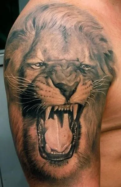 Татуировка усмивка на вълк, тигър, мечка, лъв - значението и снимки