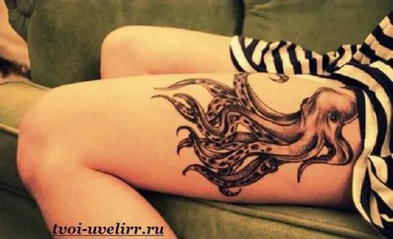 Татуировка на крака си, своите ценности и снимки, бижутер