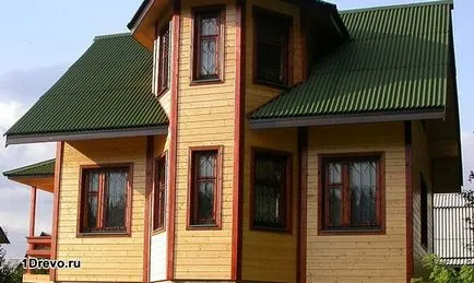 залив прозорец устройство в дървена къща план, фондация, монтаж