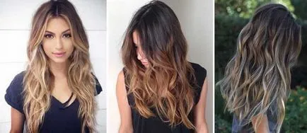 Видове боя за коса Ombre shatush, balayazh