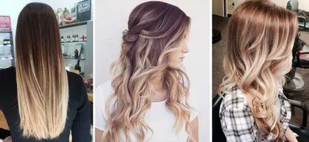 Видове боя за коса Ombre shatush, balayazh