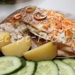 Печена сребриста с картофи на фурна, с снимката на ястия petsepty