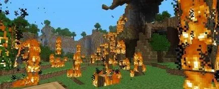 Прелива се в огнено кълбо враговете огнено кълбо в Minecraft