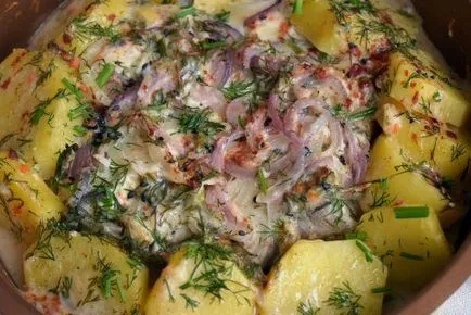 Печена пикша с картофи, лъжица-povaroshka рецепти и ястия