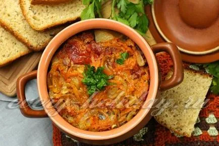 Печено пиле с картофи в гърне рецепта със снимка