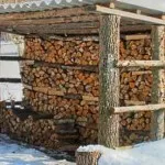 Навес за дърва в страната със своите ръце снимки, чертежи, изглед