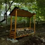 Навес за дърва в страната със своите ръце снимки, чертежи, изглед
