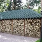 Навес за дърва в страната със своите ръце снимки, чертежи, изглед