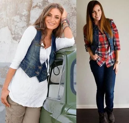 Деним жилетка с какво да облека, casualwoman