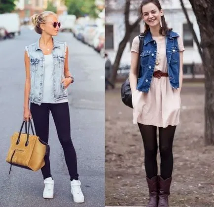 Деним жилетка с какво да облека, casualwoman