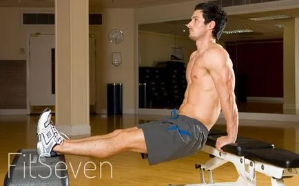 Reverse push-up-uri de pe triceps