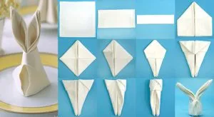 Origami az asztalra a szalvéták létre egy ünnepi hangulatot