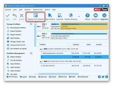 Transferarea sistemului pe un hard disk diferit