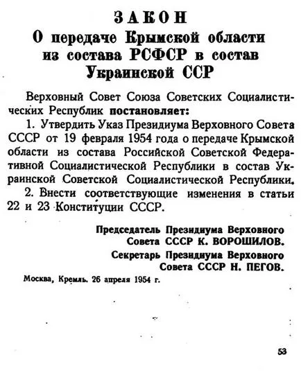 Правният статут на Крим и Севастопол от 18-ти век до наши дни