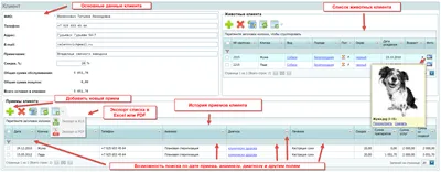 Програмата за ветеринарната клиника с пълен пакет от необходимите функции