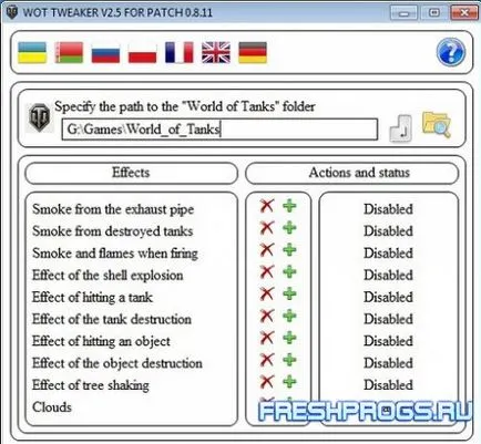 Tweaker WOT Programul plus pentru a descărca World of Tanks