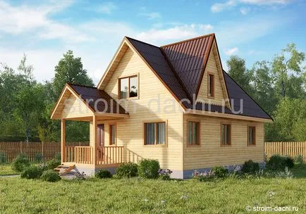 Псков област изграждане на дървени къщи от профилирани дървен материал от естествена влажност