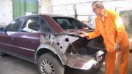 Reparare automobile (Audi), după un accident grav cu mâinile (partea 1)