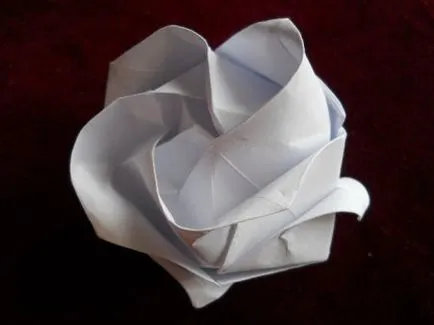 flori Origami - - Roza Kavasaki figurine confecționate din hârtie cu propriile mâini