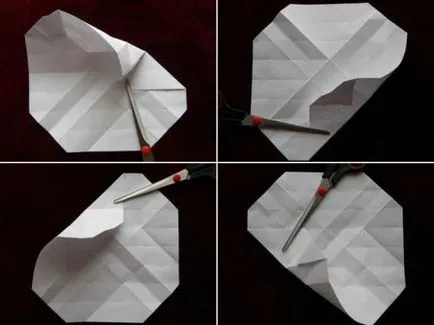 flori Origami - - Roza Kavasaki figurine confecționate din hârtie cu propriile mâini