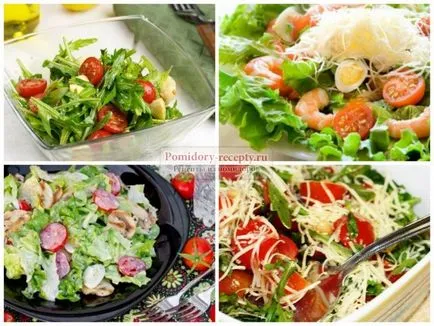 Saláta koktélparadicsommal lépésben receptek fotókkal