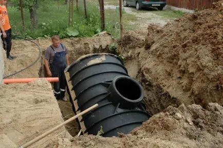 Szeptikus tartály hordókból kezük tiszta a rendszer telepítése