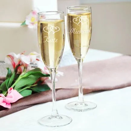 Champagne egy esküvő, esküvői ötletek