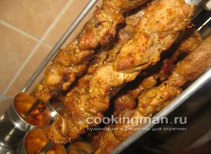 Frigarui de muschiulet de porc în elektroshashlychnitsy - gătit pentru bărbați