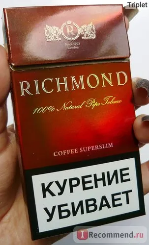 Cigaretta richmond superslim kávé - «szerelmeseinek aromákban gazdag - Ír kávé -„vélemény