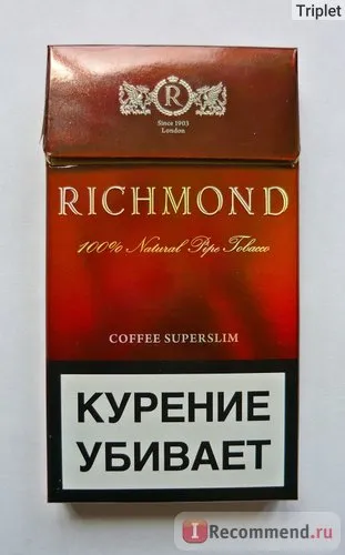 Цигари Ричмънд superslim кафе - «за любителите аромат богати - ирландски кафе -