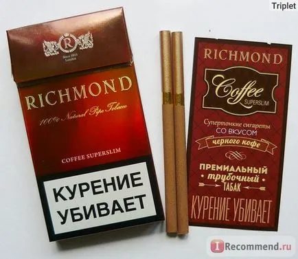 Cigaretta richmond superslim kávé - «szerelmeseinek aromákban gazdag - Ír kávé -„vélemény