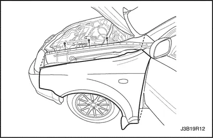 Scoaterea aripa frontală Chevrolet Lacetti chevrole lachetti (dzhenra Daewoo)