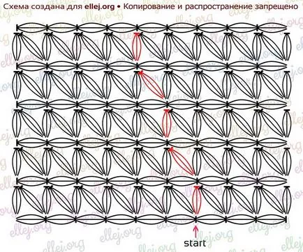 LIC звездичка модел, плетене на една кука от Елена Kozhukhar