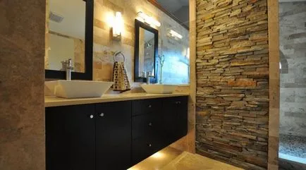 A modern design a fürdőszobában színösszeállítás és a térrendezés