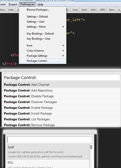 Sublime Text 2 configurare, instalare, de control pachet plug-in, sifon subiect
