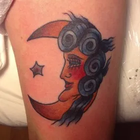 moon, tatuaj