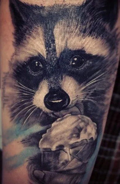 Tatuaj Raccoon - valoare desene sau modele tatuaj și fotografii