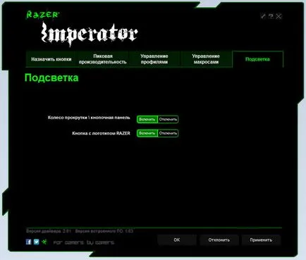 Тест и преглед на Razer Imperator 2012 премия мишка за геймъри, лаборатория Chekanova