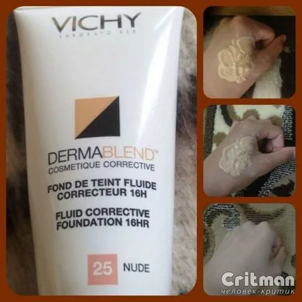 Fundația vichy Dermablend comentarii profesionale, fundație înfricoșat