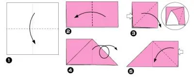 Lecke diagram origami rózsa papír