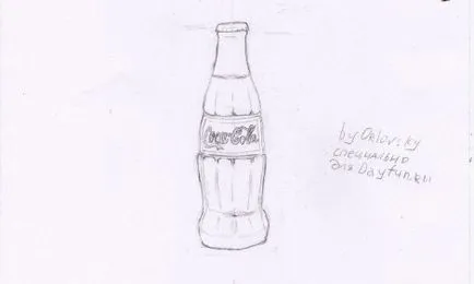 lectii de pictura - cum să atragă un creion etape Coca-Cola