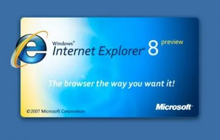 Instalarea Internet Explorer 8 (Rus) pe Windows XP