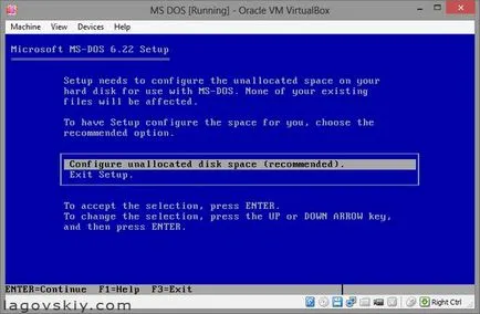 Instalarea ms dos in virtualbox