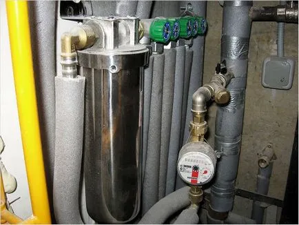 Instalarea filtrului fin de apă plasă - secvența de lucru