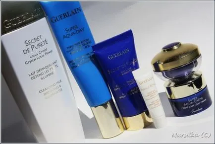 Facial Care Guerlain - áttekintés a két tisztítószerek és négy arckrémek vélemények