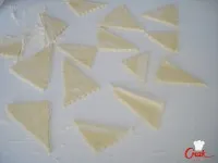 Air бутер триъгълници с пудра захар - една рецепта за