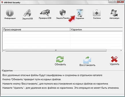 Защита срещу вируси остана с помощта на USB диск за сигурност