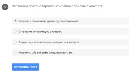 Vizsgálat a Shopping kampányok Google AdWords, kész válaszokat