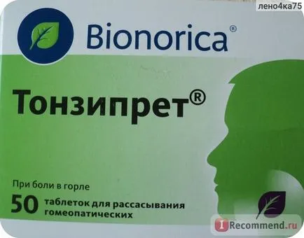 Bionorica tonzipret Homeopatie - „durere în gât, durere la inghitire decât vindecarea! Tonzipret -